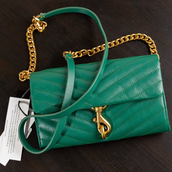 Rebecca Minkoff Handbags - NWT Rebecca Minkoff Edie Emerald Green Crossbody Bag